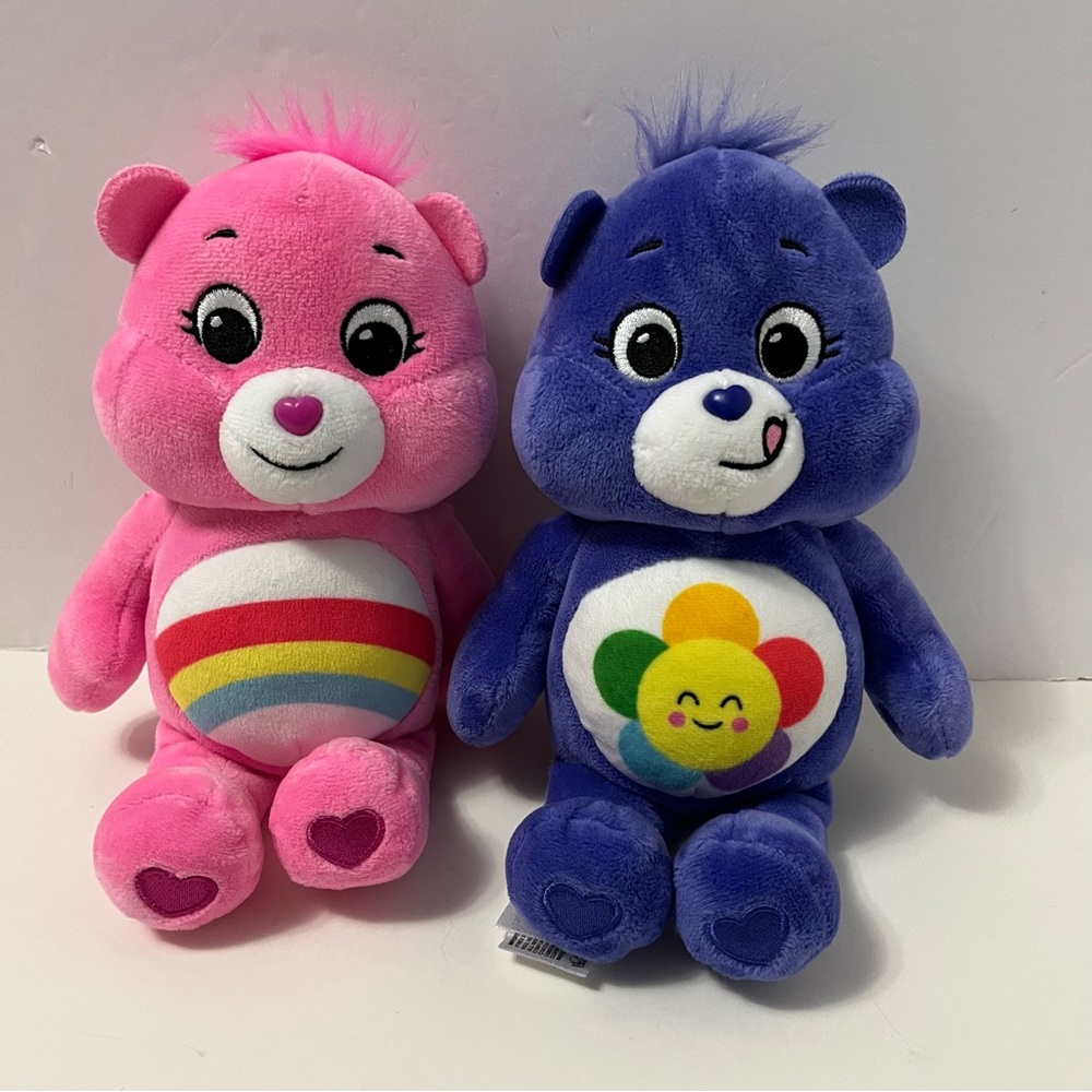 CARE BEARS 10” Harmony and Cheer plush bears stuffed animal doll toy